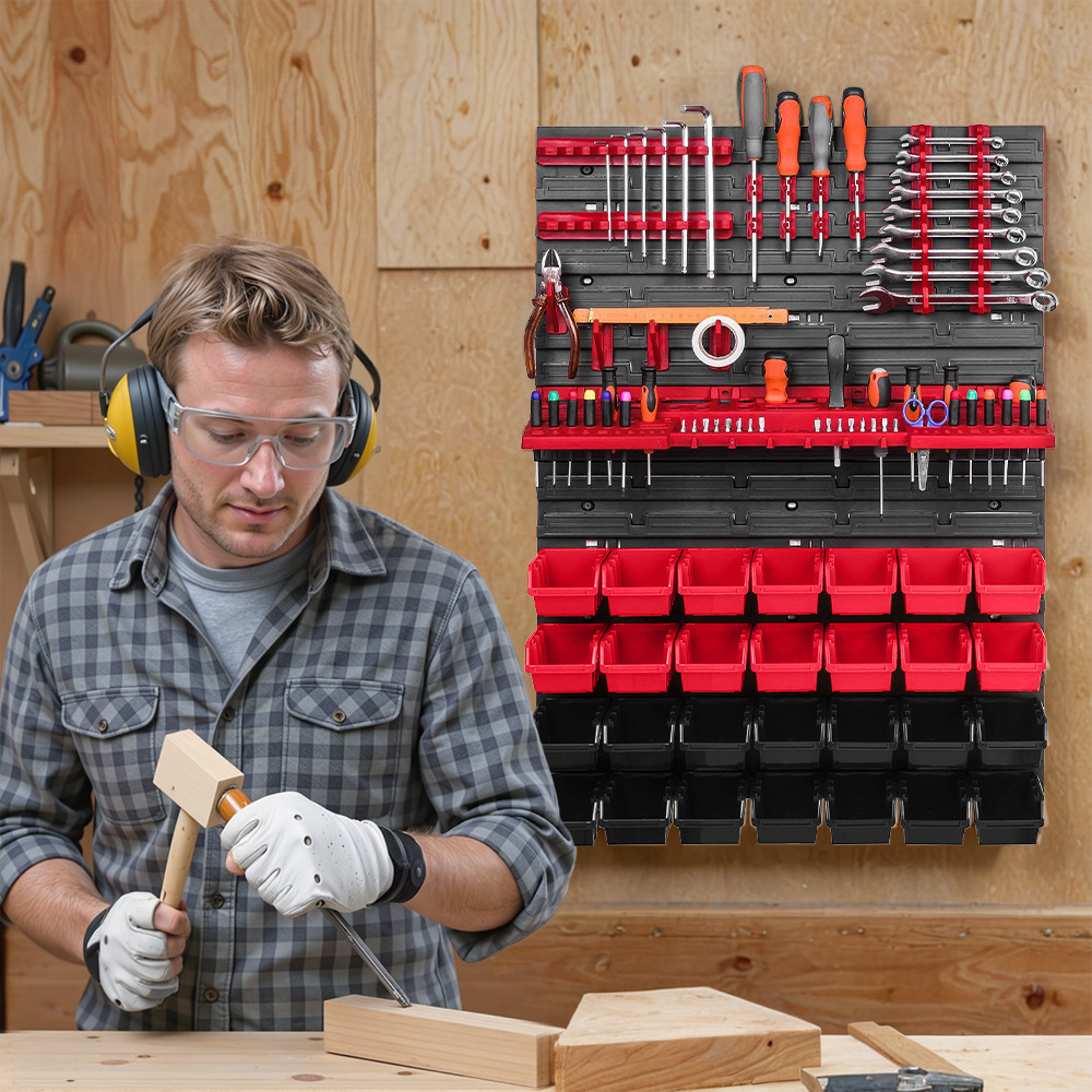 Workshop Tools Shelf - Gereedschapswandplank Wandgemonteerd gereedschapsrek Multifunctioneel opbergsysteem Extra