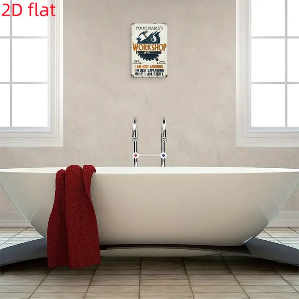 [2D plat] 1 stuk metalen bord  - Workshop Tools With Name recensie en prijs