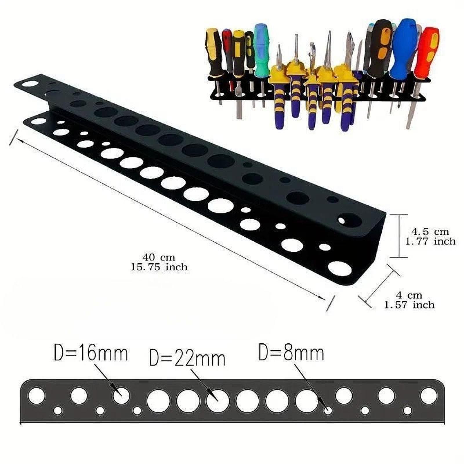 Wandgemonteerde schroevendraai - Workshop Tools Shelf recensie en prijs
