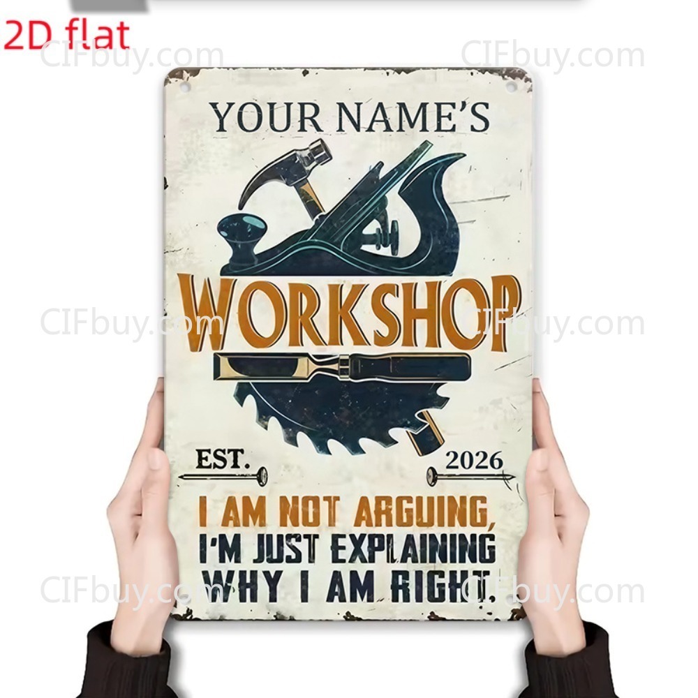 Werkplaatsmetaalbord met aange - Workshop Tools With Name recensie en prijs